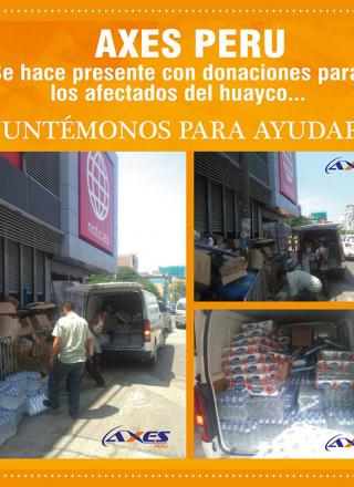 Donaciones para los damnifiados de los Huaycos